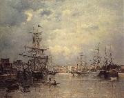 Stanislas lepine The Port of Caen oil painting reproduction